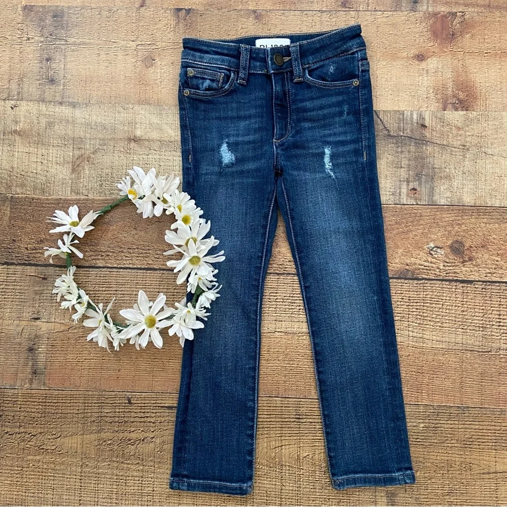 JEANS DL 1966 CHLOE Active X Skinny Distressed Jeans (Kids) Adjustable Waist